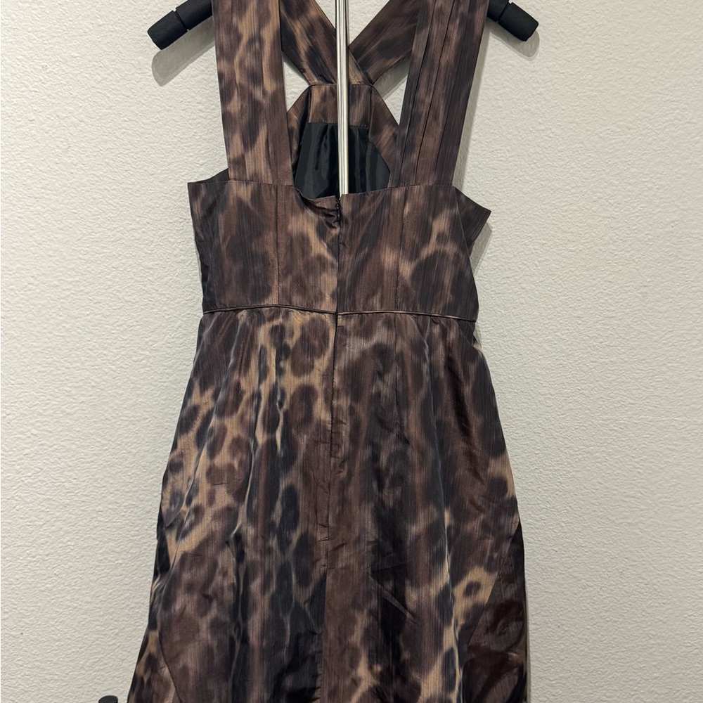 Banana Republic Brown Leopard Backless Dress